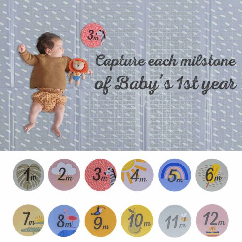 Taf Toys játszószőnyeg - szivacs Szavanna+ Mérföldkő kártyák 150x200cm