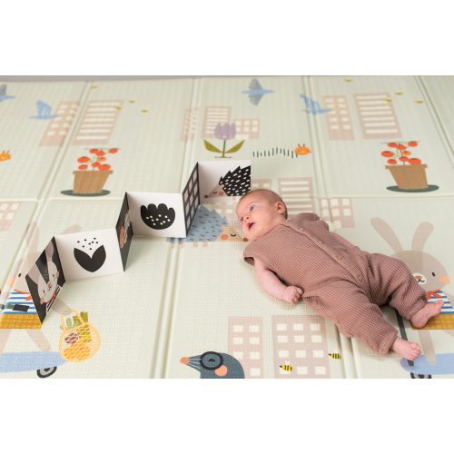 Taf Toys játszószőnyeg szivacs Urban Garden Foam+ Kontrasztos könyv 200x150 cm