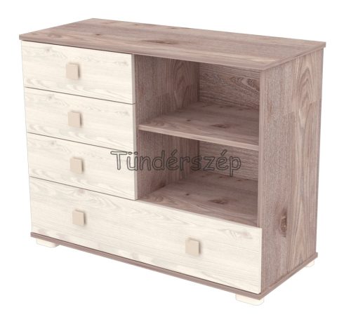 107-es Pelenkázó Szekrény, Komód Viki Krém-Fűz