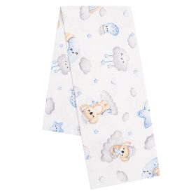 Flanel Textil Pelenka Kék felhős