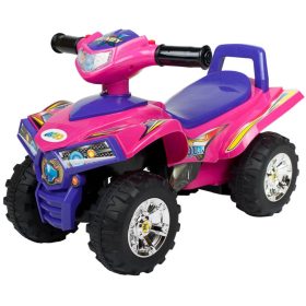   BabyMix Bébitaxi, Zenélő és Világító, Négykerekű Quad -Rózsaszín