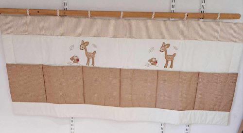 Falvédő Hímzett Zsebes 70x170cm Őzike