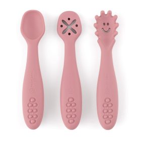   Petite&Mars Szilikon Tanuló Kanálszett Take&Match Dusty Rose 6m+