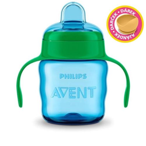 Philips AVENT SCF551/05 Itatópohár Classic 200 ml itatófüllel fiús+ ajándék tálka