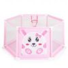 Moni Toys Labdamedence 50db színes labdával 146x65,5cm - Rózsaszín - Nyuszi 