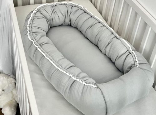 Babafészek Muszlin/duplagéz Szürke