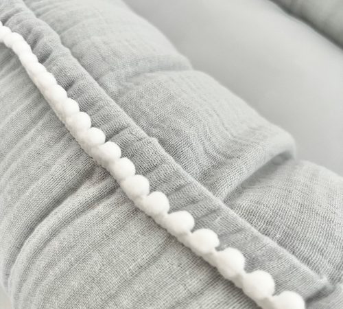 Babafészek Muszlin/duplagéz Szürke