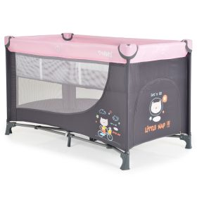   Moni Tommy összecsukható utazóágy 2 szintes, kibújós pink