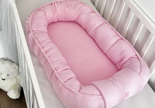 Babafészek Waffle rózsaszín