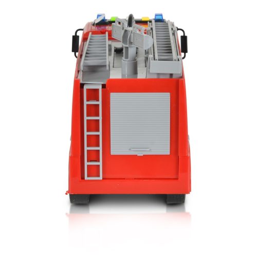 KISAUTÓ tűzoltóautó nagy létrás szerkocsi CITY 1:12 PIROS, Fénnyel és hangeffekttel