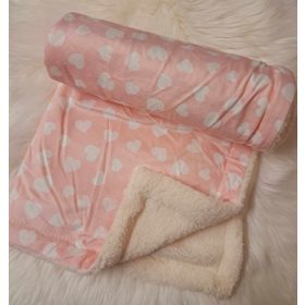 Sherpa Babatakaró Szívecskés 75x100cm