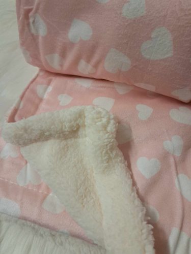 Sherpa Babatakaró Szívecskés 75x100cm