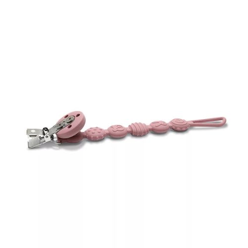 Lorelli Természetes szilikon cumitartó lánc - Deep Pink
