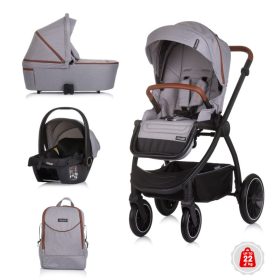   Chipolino Prestige 3az1-ben multifunkciós babakocsi - Cloud Grey