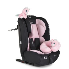   ISAFE autósülés ISIZE és ISOFIX ülésemelővé alakítható 76-150cm Rózsaszín