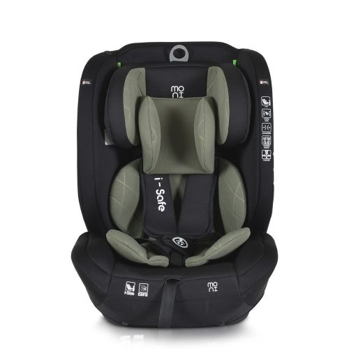 ISAFE autósülés ISIZE és ISOFIX ülésemelővé alakítható 76-150cm Zöld