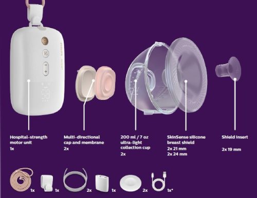 Philips AVENT Elektromos mellszívó Hands-Free DUO Premium Plus SCF532/11