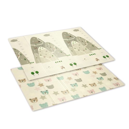 BabyOno Összehajtható játszószőnyeg szivacs, összehajtható, 150x200cm Mackó