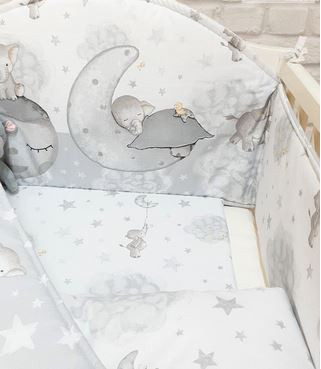 5 részes Babaszoba szett szürke bébi elefánt