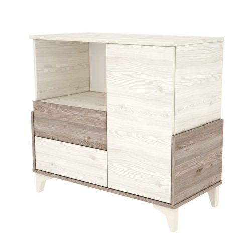 95 Pelenkázó szekrény, komód eltolható feltéttel Kloé, Krém-fűz