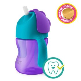   Philips AVENT SCF796/02 Itatópohár rugalmas szívószállal 200ml lányos+Ajándék Tálka