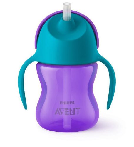 Philips AVENT SCF796/02 Itatópohár rugalmas szívószállal 200ml lányos+Ajándék Tálka