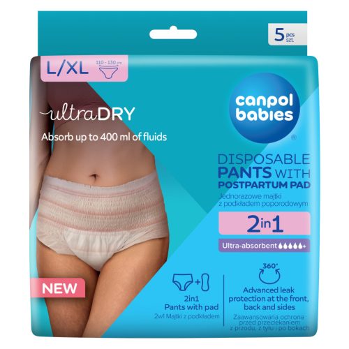 Canpol babies 2az1ben szülés utáni pelenka L/XL 5db