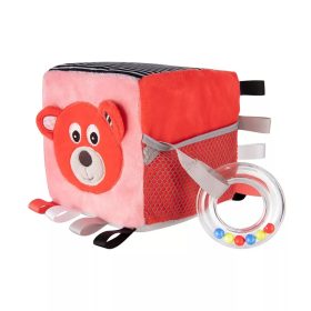 Canpol Szenzorikus kontrasztos Plüss Kocka, Lazac