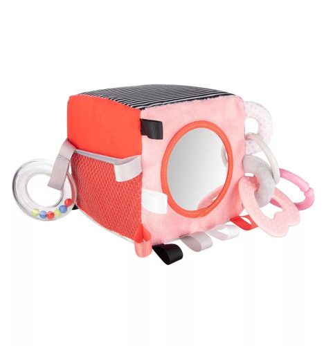 Canpol Szenzorikus kontrasztos Plüss Kocka, Lazac