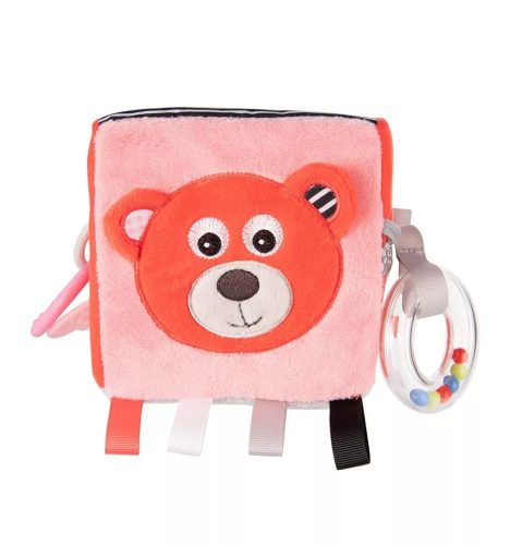 Canpol Szenzorikus kontrasztos Plüss Kocka, Lazac