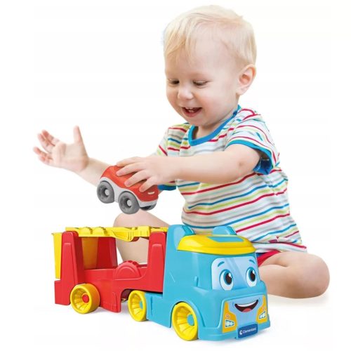 Clementoni Színes Team Red bukfenceztető autószállító 2 az 1-ben