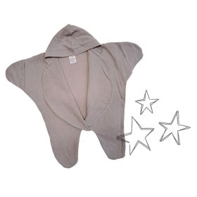 Babacsillag duplagéz/muszlin 56-62 Szürke
