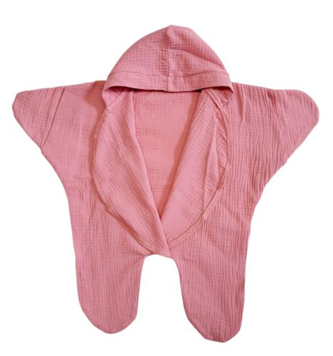 Babacsillag duplagéz/muszlin 56-62 Dusty Rose