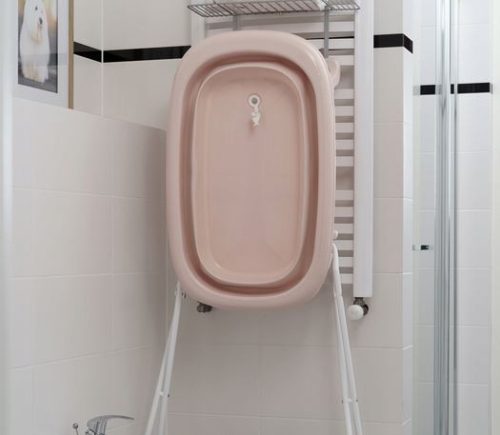 Tega Összecsukható Babakád, Vízhőmérős - Szürke