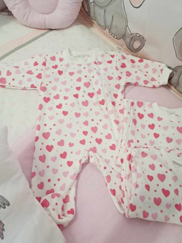 Duki Hosszú Ujjú Rugdalózó Szívecske 56-62-68