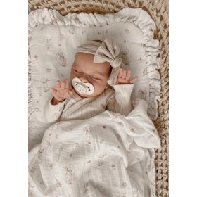 Babatakaró szett, 2 részes, duplagéz/muszlin-goose