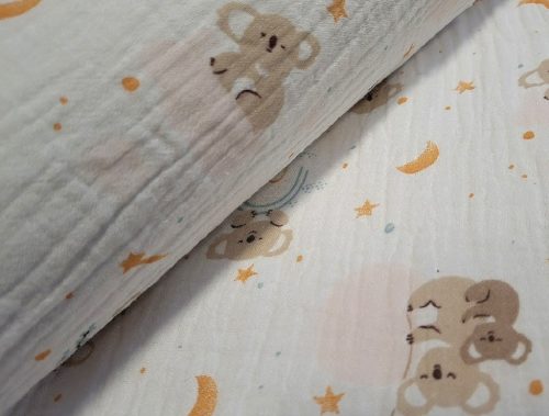 Babatakaró szett, 2 részes, duplagéz/muszlin-Koala