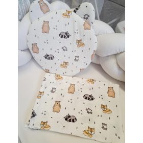 Babatakaró szett, 2 részes, duplagéz/muszlin-Erdei