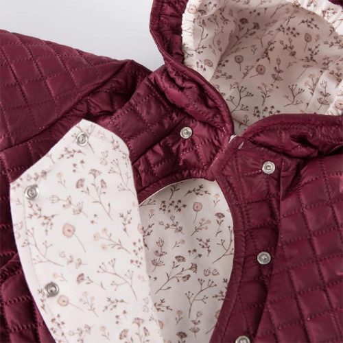 Eevi Jump Vékony Tavaszi Steppelt Babaoverál- Bordó 56