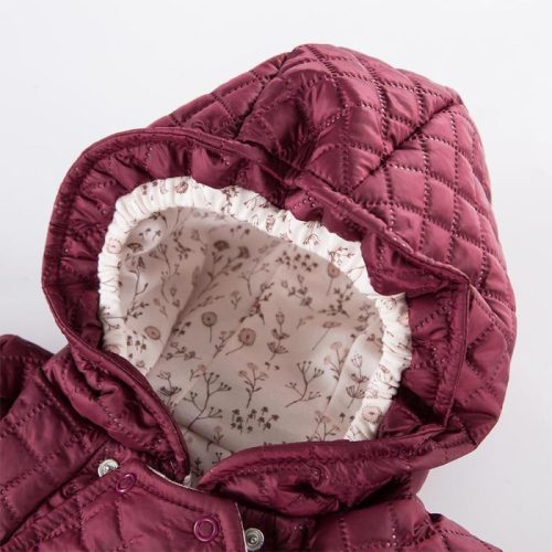 Eevi Jump Vékony Tavaszi Steppelt Babaoverál- Bordó 56