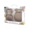 Lorelli Természetes szilikon 4 db-os étkészlet -Beige