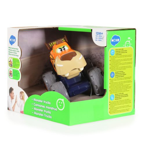 Hola Monster Truck Hátrahúzós Leopárd játék autó