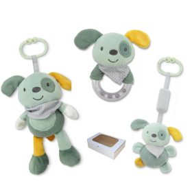   Lorelli Toys Készségfejlesztő Ajándékcsomag- Zöld Kutyus 0+hó