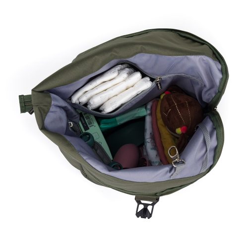 PETITE&MARS Pelenkázó hátizsák babakocsira Jackob Military Green