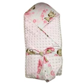 Kókuszpólya Minky Rózsaszín Zsiráfos