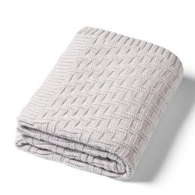 BabyOno takaró organikus pamut kötött 75x100cm szürke