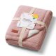 BabyOno takaró pamut/sherpa kötött 75x100cm rózsaszín