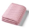 BabyOno takaró organikus pamut kötött 75x100cm rózsaszín