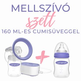   Lansinoh 2 fázisú kompakt elektromos mellszívó+ Cumisüveg és mintacsomag