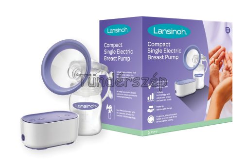Lansinoh 2 fázisú kompakt elektromos mellszívó+ Cumisüveg és mintacsomag